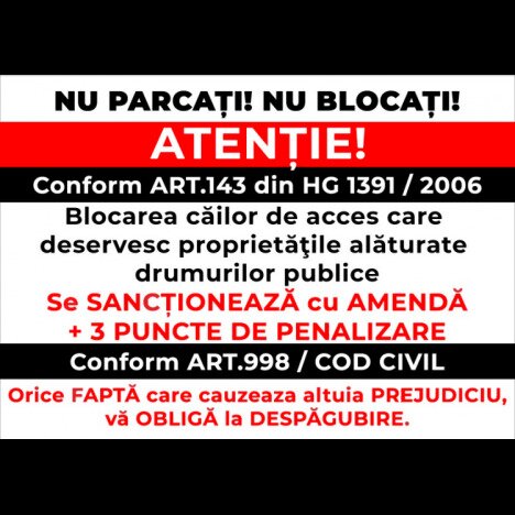 Indicator blocarea accesului se sanctioneaza cu amenda si puncte